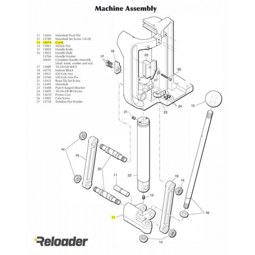 Dillon XL650 Machine Assembly Crank