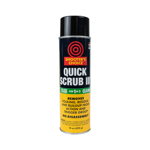 Shooter Choice Quick-Scrub 3 Gun Cleaner-Degreaser 15 oz Aerosol