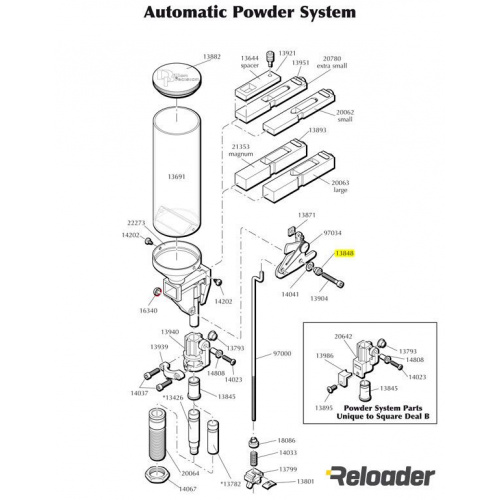 Dillon Automatic Powder System parts Bellcrank Bushing