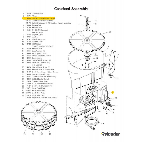Dillon Clear Plastic Casefeed Funnel Small