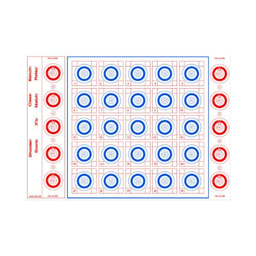 Official Air Rifle Benchrest Target