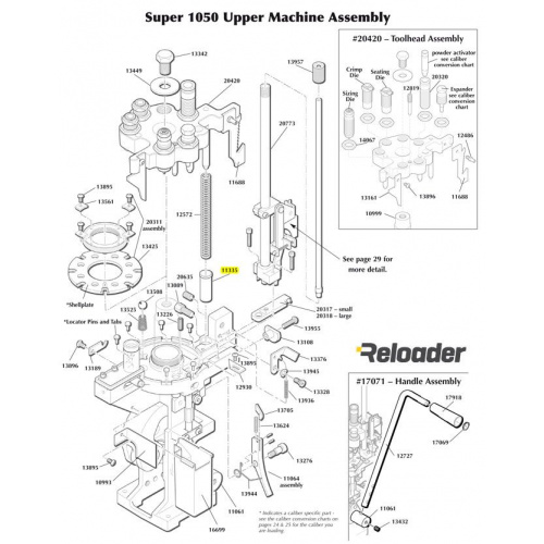 Dillon Super 1050 Upper Machine Assembly Spring Bushing