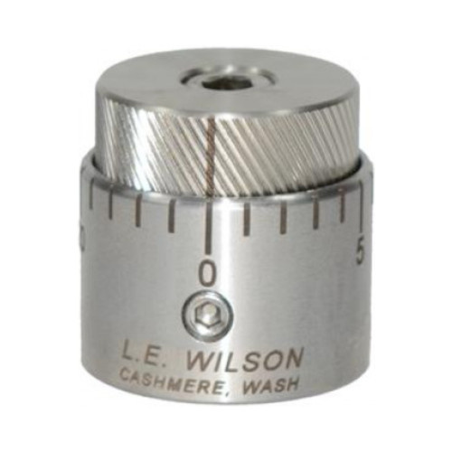 L.E.Wilson Stainless Micrometer Cap for Standard Inline Seater Die -.001" incr